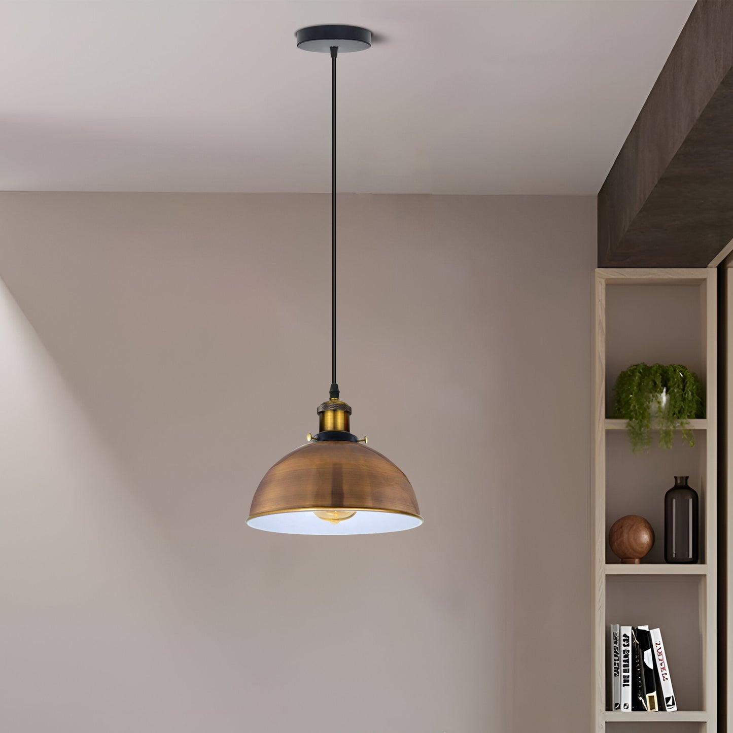 Metal Dome Shade Hanging Indoor Light