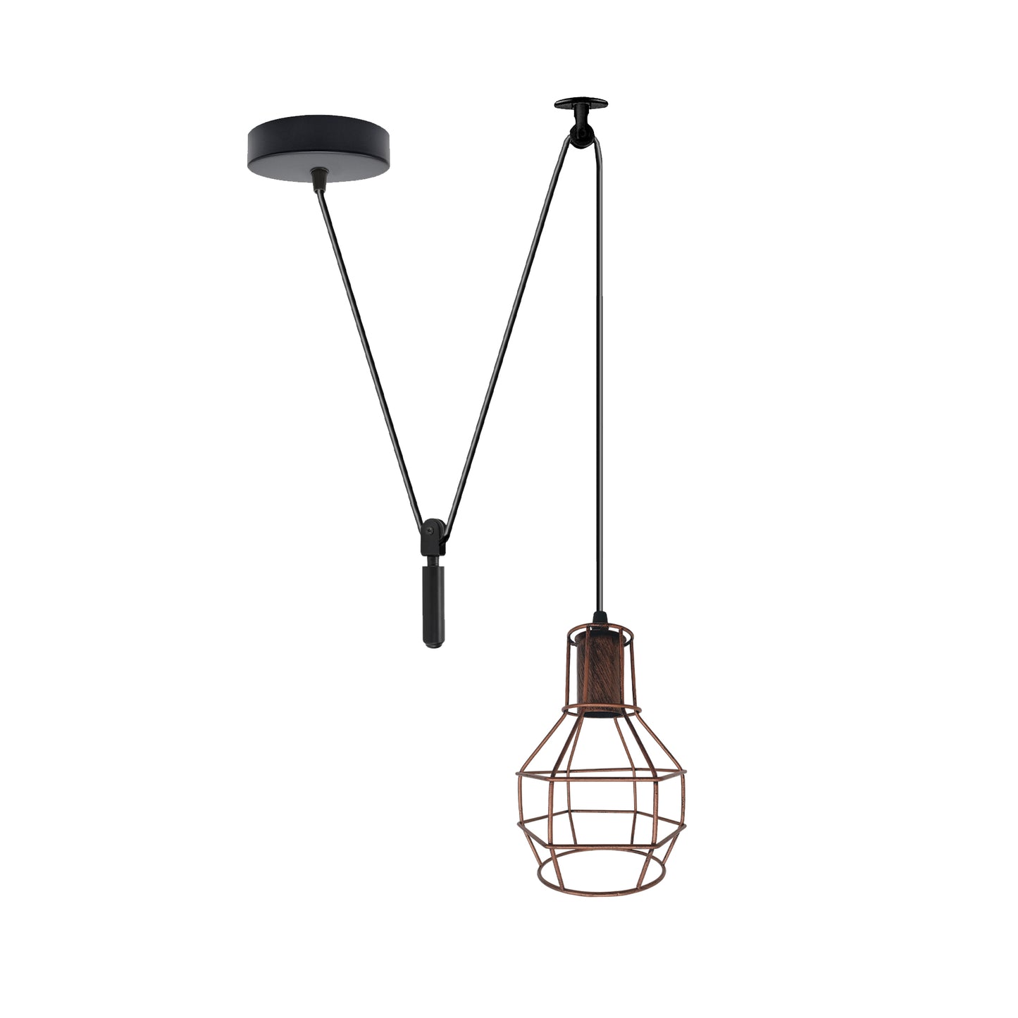 Vintage Industrial Metal Spider Pendant Light