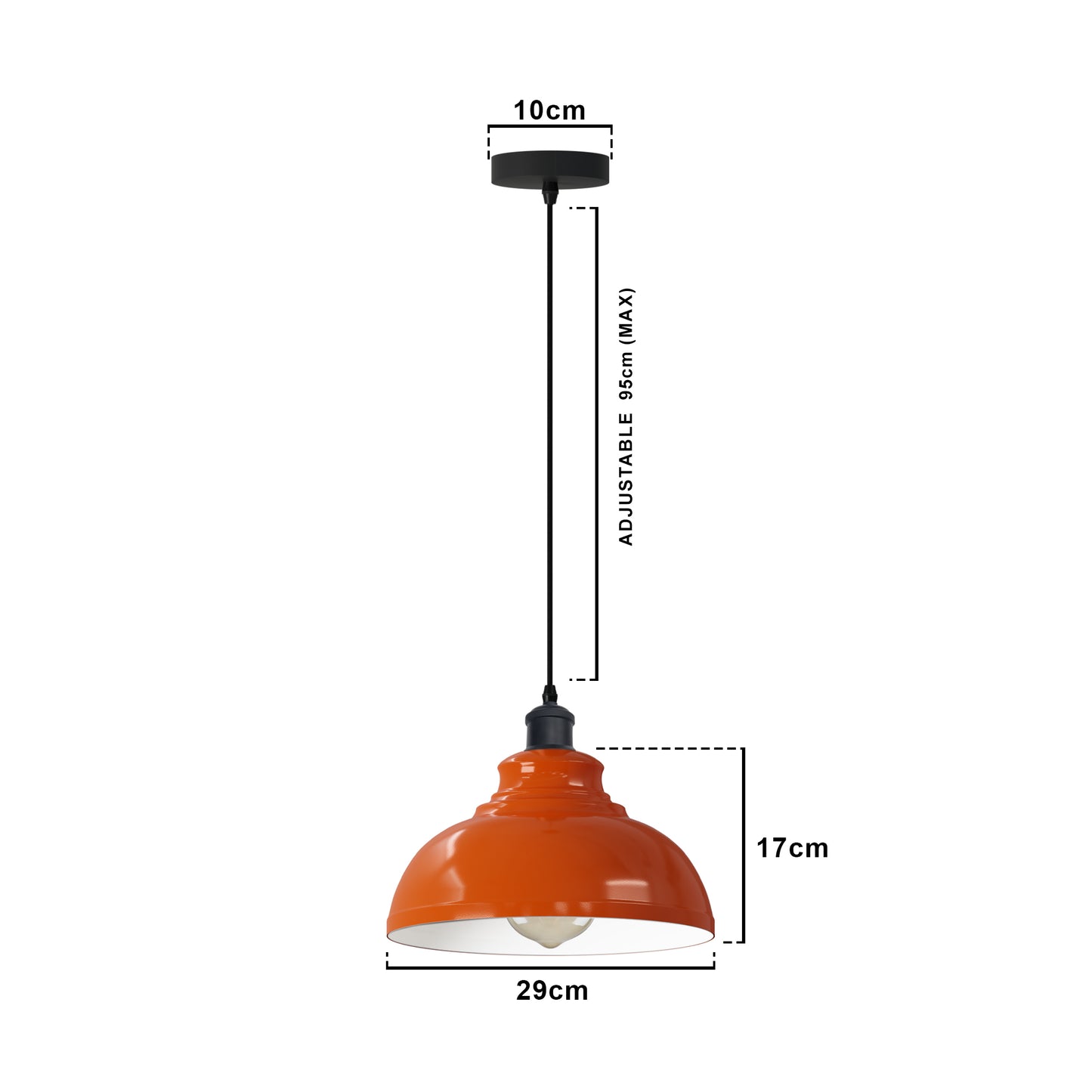 Vintage Ceiling Pendant Light Loft Metal Lampshade Ceiling Lamp
