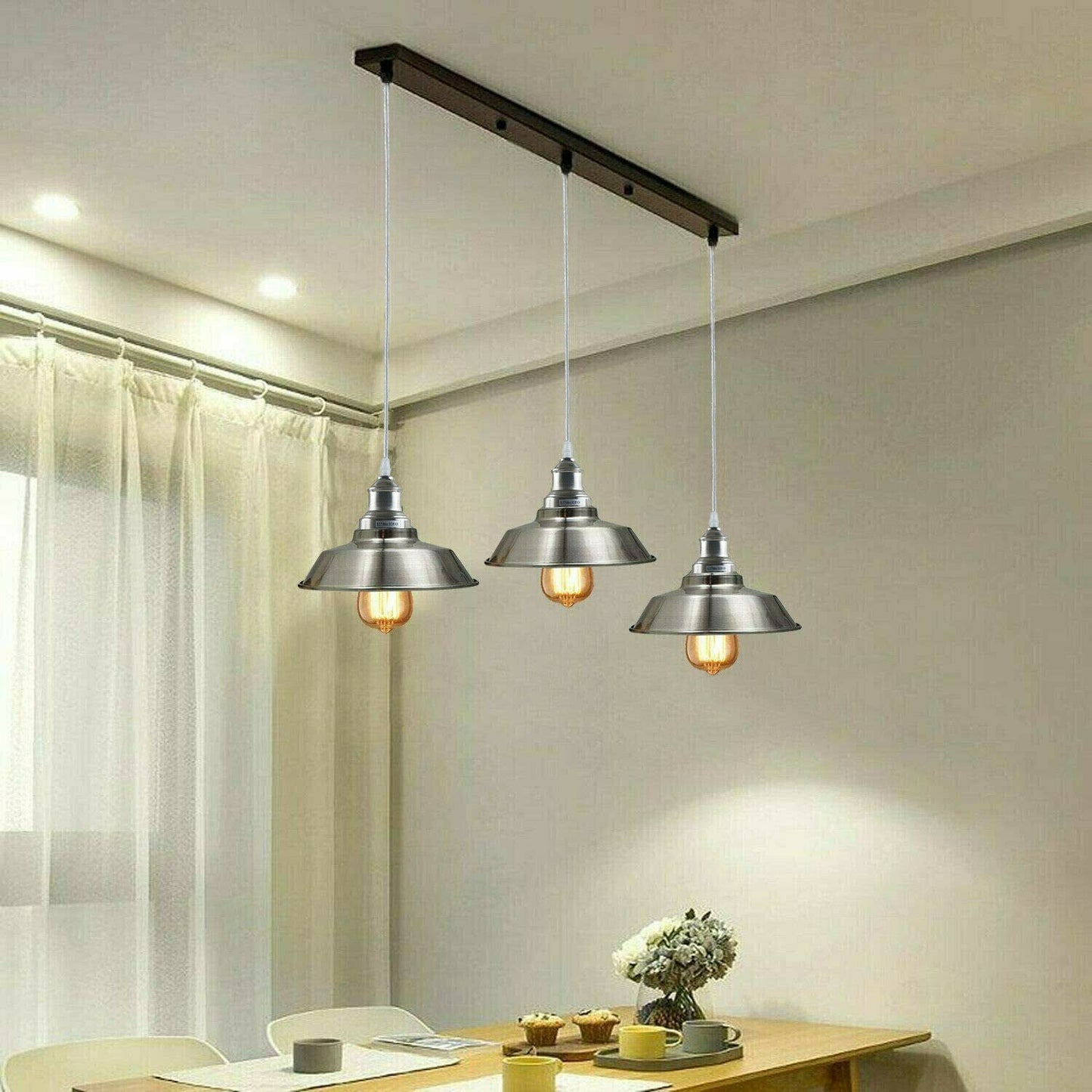 Three-head Metal Bowl Shape Ceiling Pendant Light