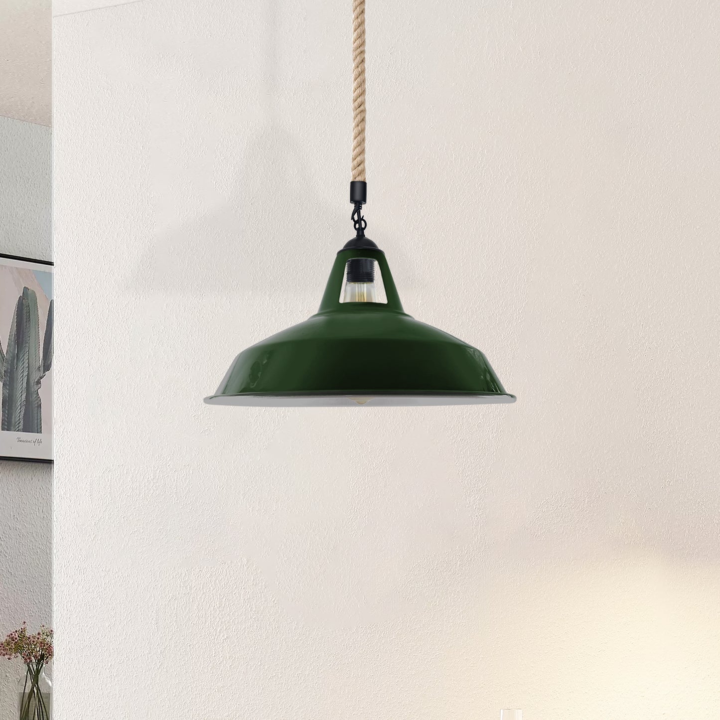Hemp rope pendant light - Application image