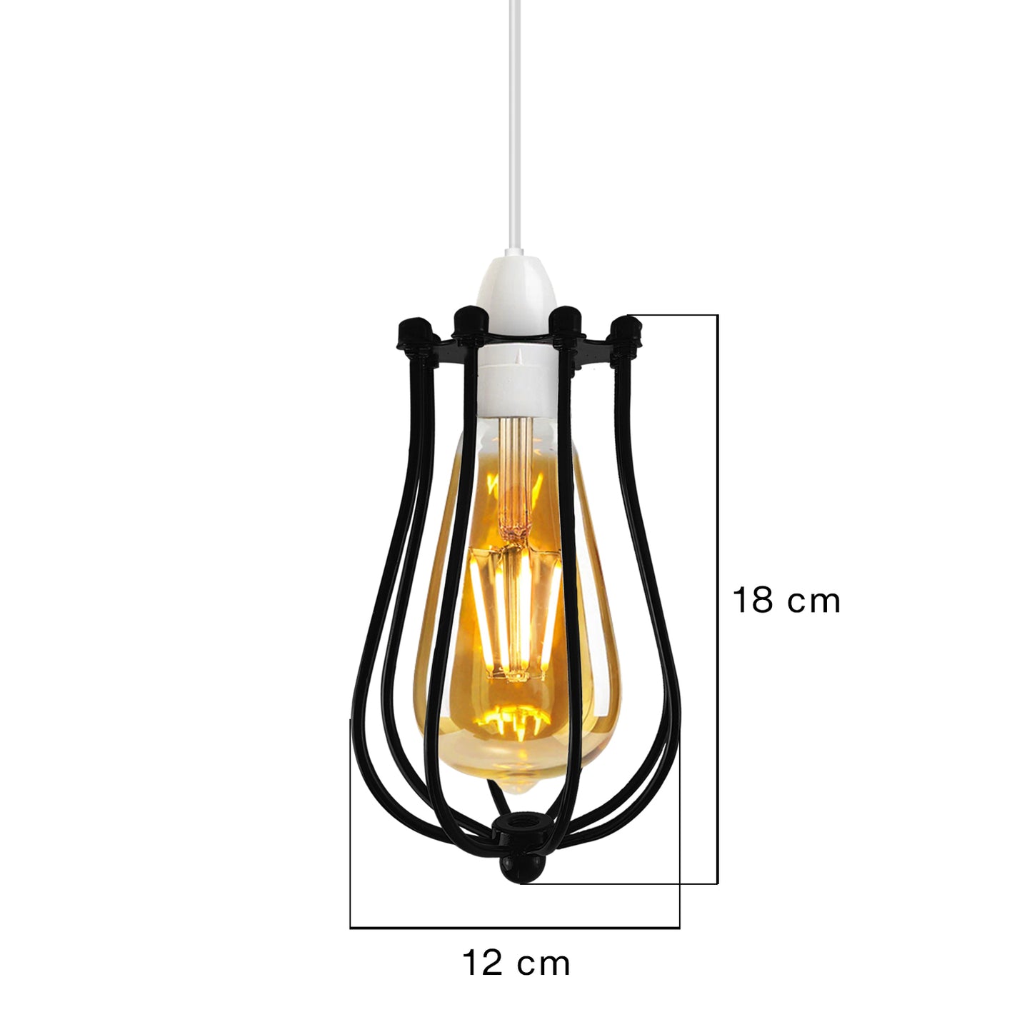 Modern Wire Frame Ceiling Light Pendant Retro Easy Fit Shades Lounge Lighting