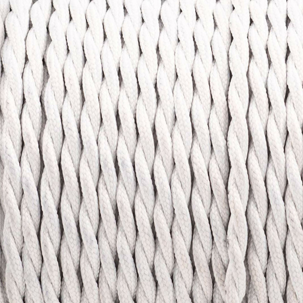 Electrical Fabric White Cable