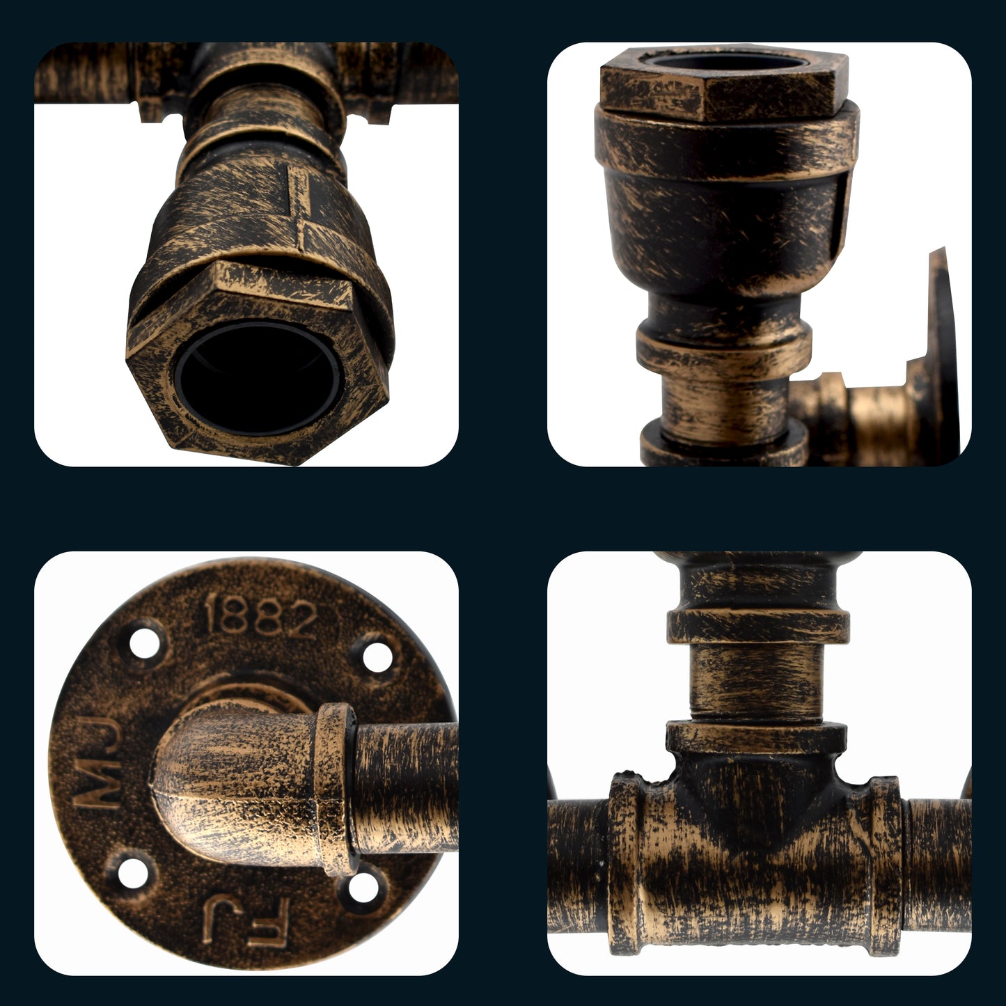 Vintage steampunk Water pipe wall sconce Lamp