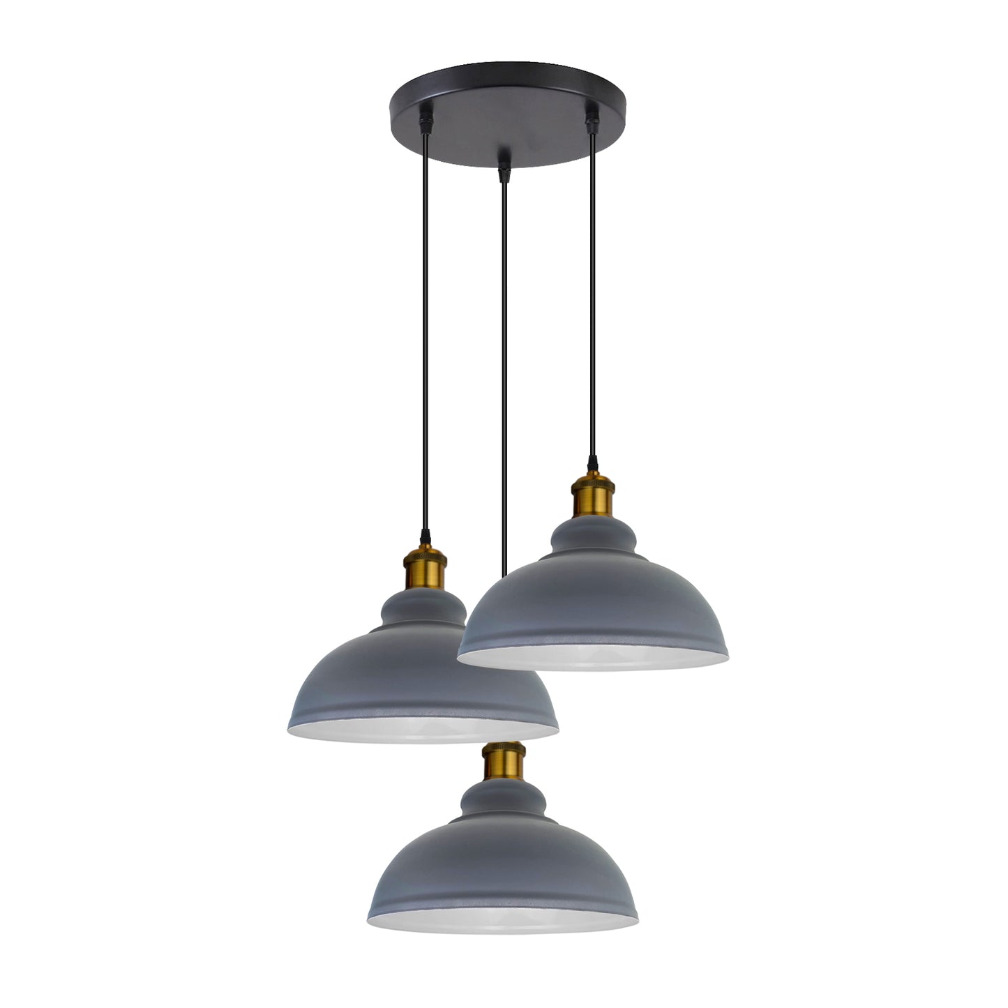 Industrial Vintage Loft Bar 3 Way Hanging Curvy Pendant Light