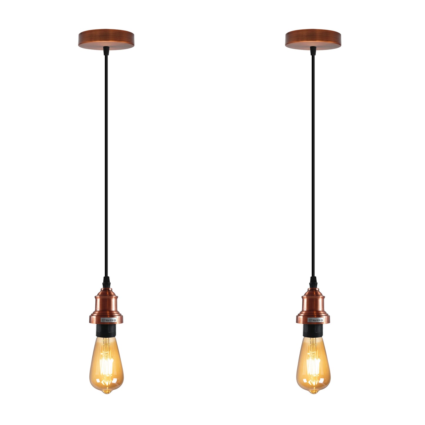 Vintage Industrial Copper Ceiling Pendant Light