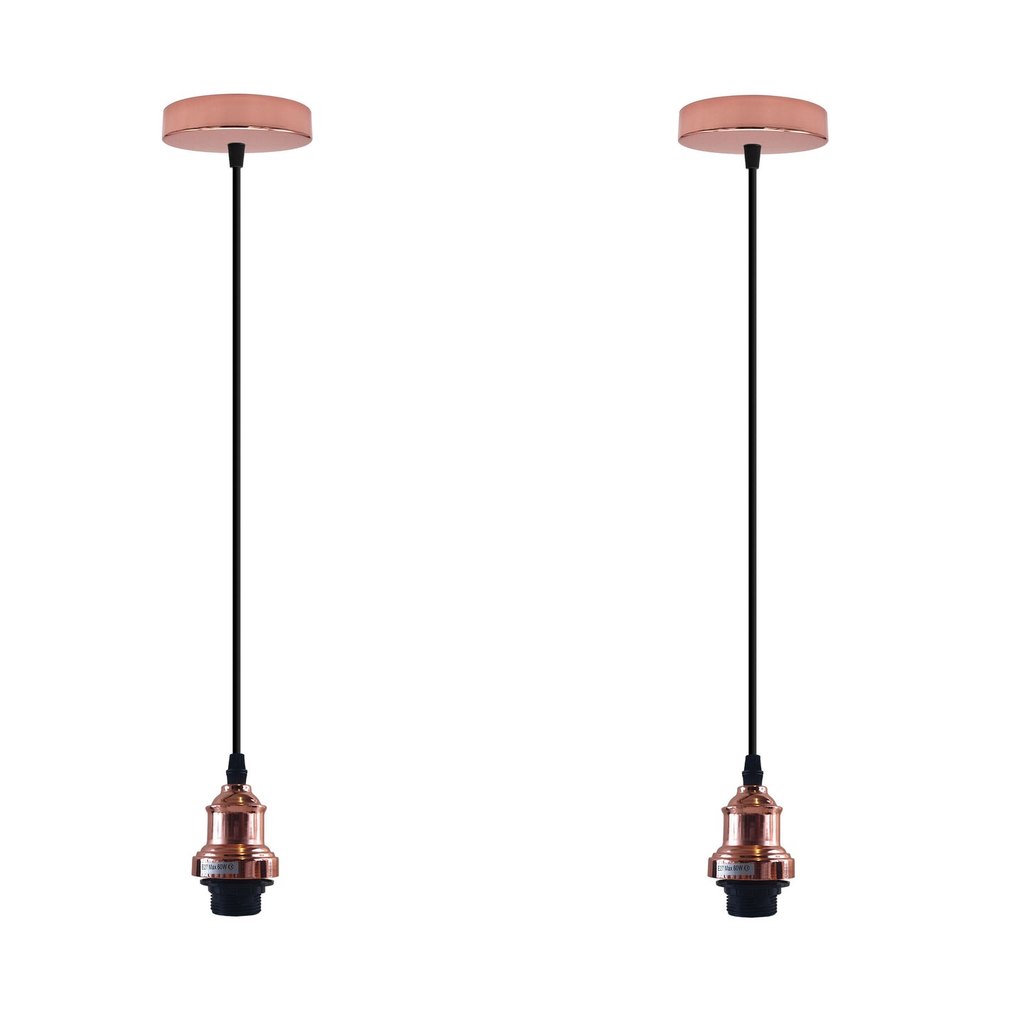 Rose Gold pendant light holder.JPG