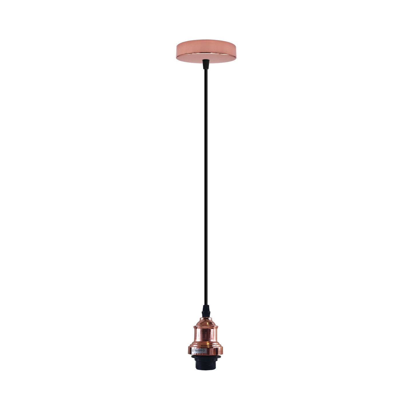 Rose Gold pendant light holder.JPG