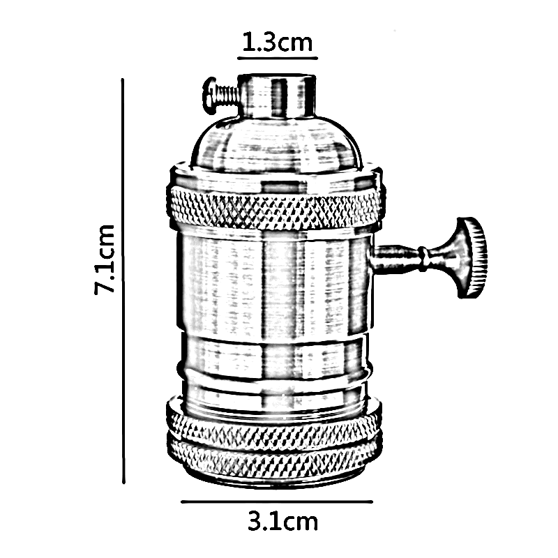 Lamp Holder With Switch And Screw