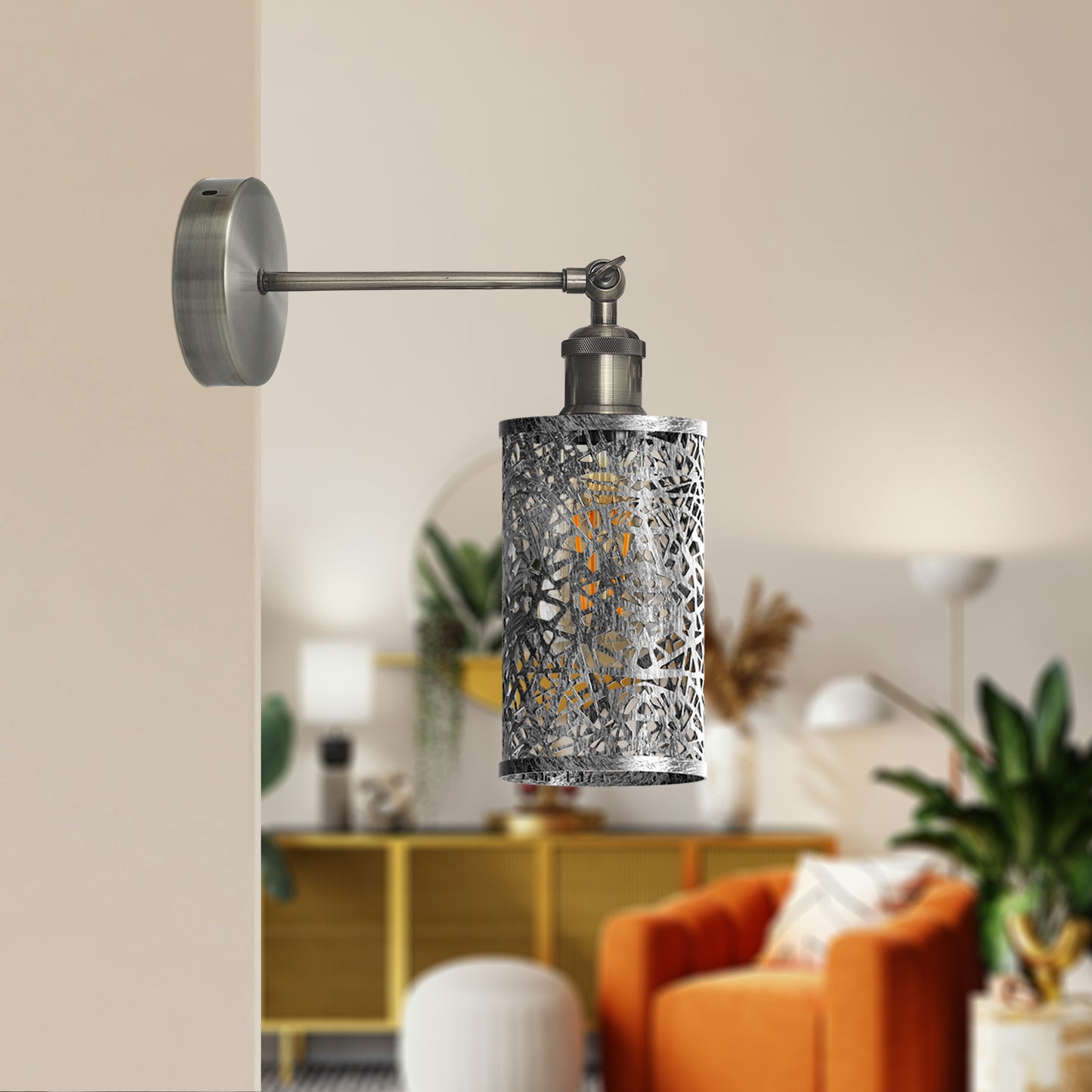Metal Cage Wall Lights for Bedroom