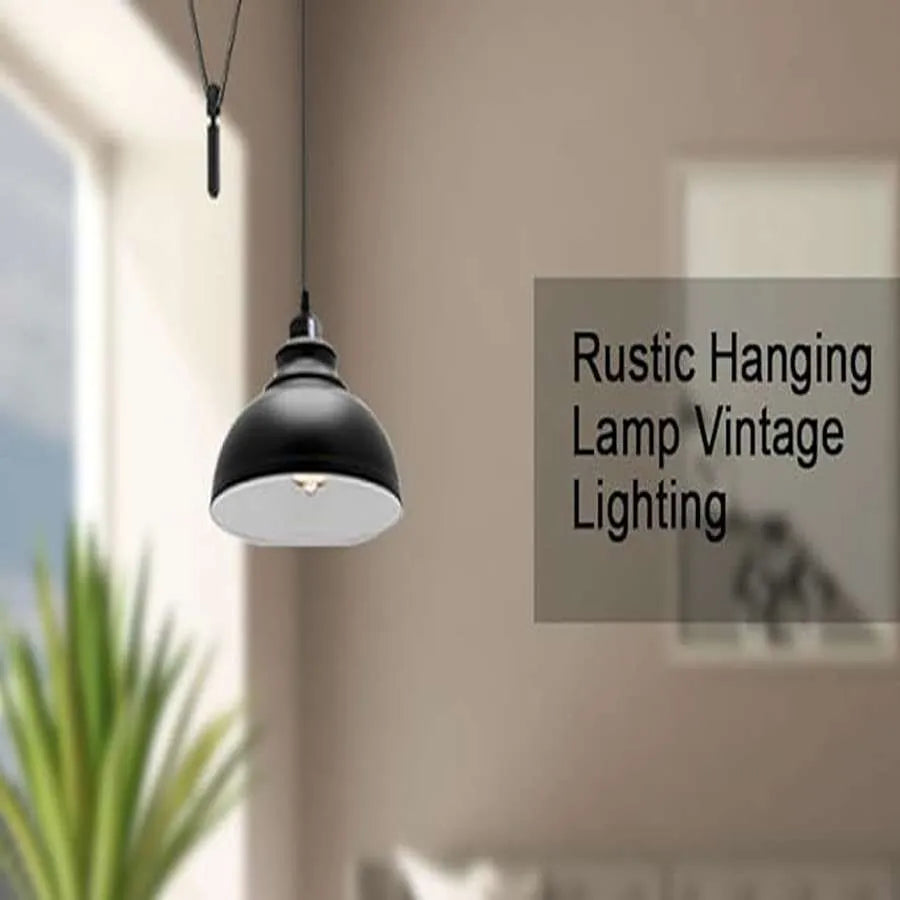 Vintage Single Head Curvy Shade Pendant Light
