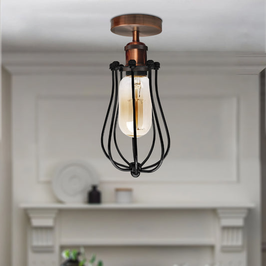 semi flush mount light -  Application image