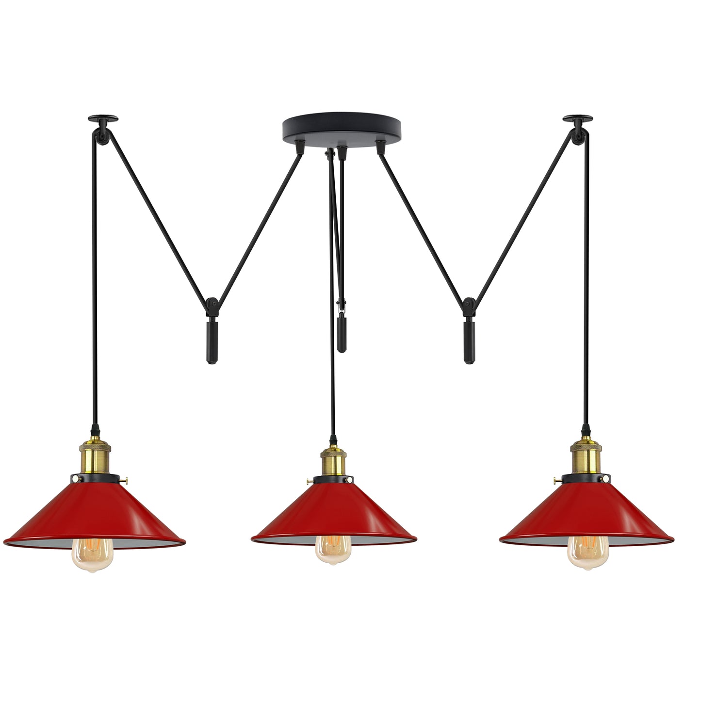 Red 3 pendant light with adjustable.JPG