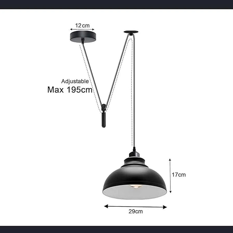 Vintage Single Head Curvy Shade Pendant Light