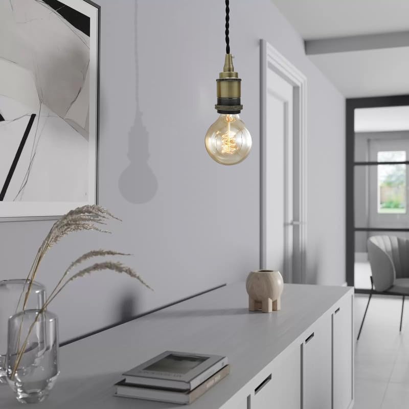 E26 Edison Screw Cap Socket Fitting Pendant Ceiling Light Lamp Bulb Holder~1233