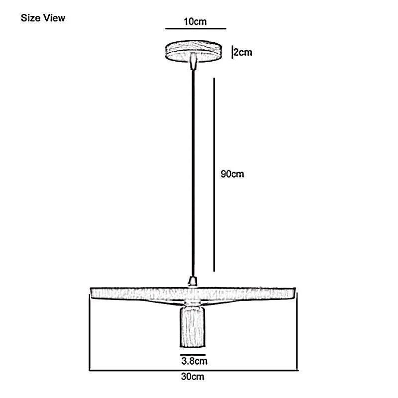 Wheel Light Hanging Pendant.Size Image
