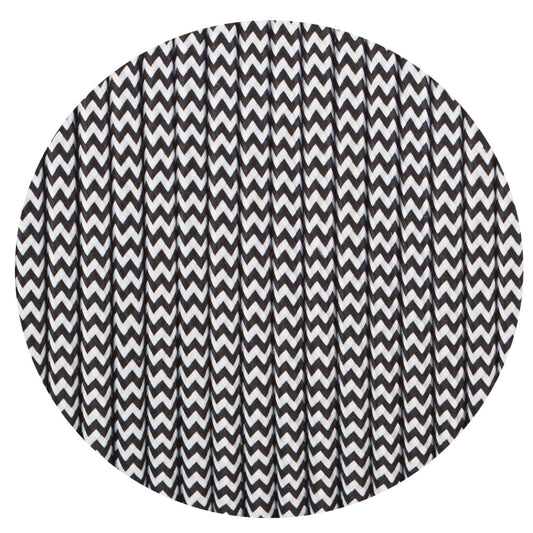 3 Core Round Flexible Electrical Cable Black & White