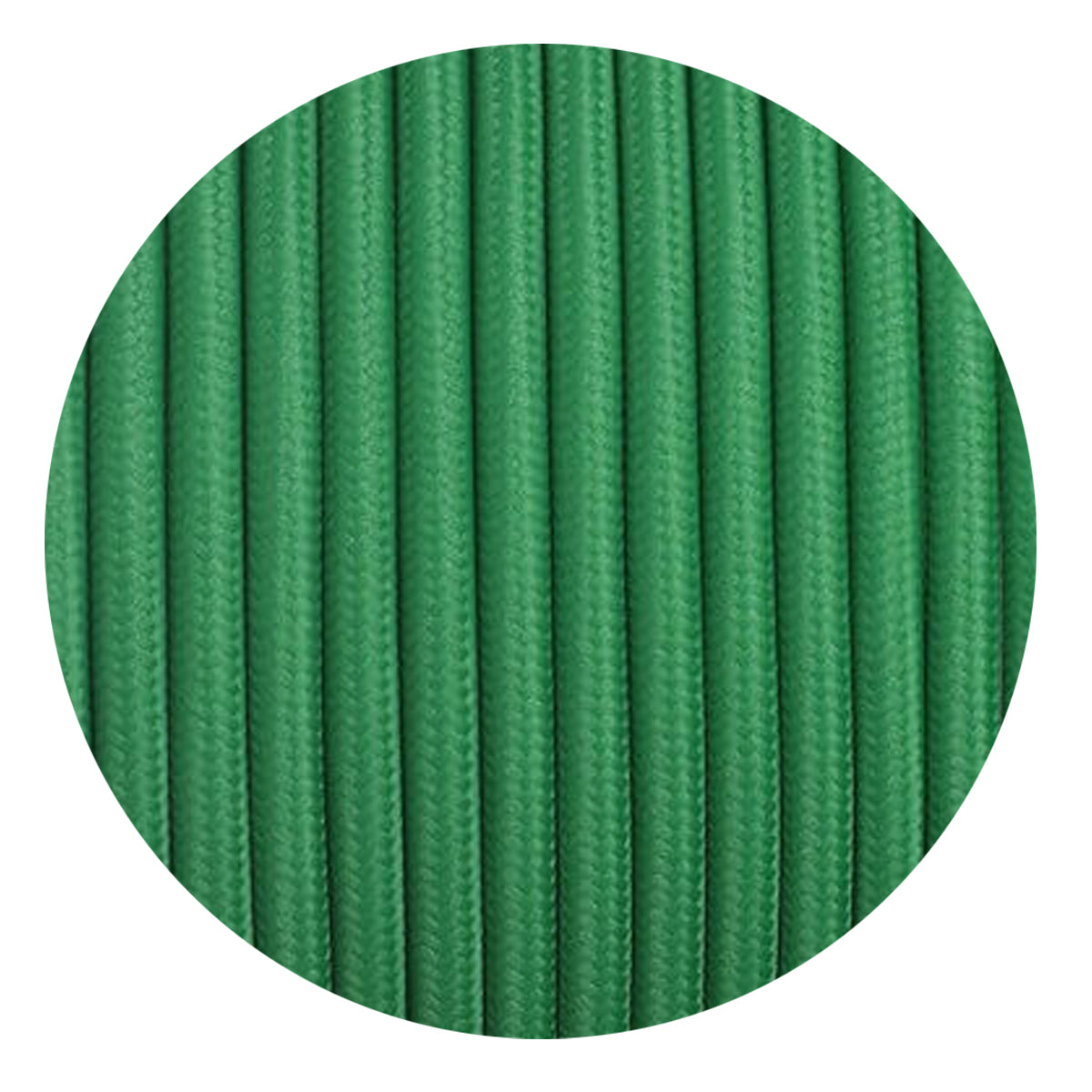 Electrical 3 Core 0.75mm Fabric Power Cable Green