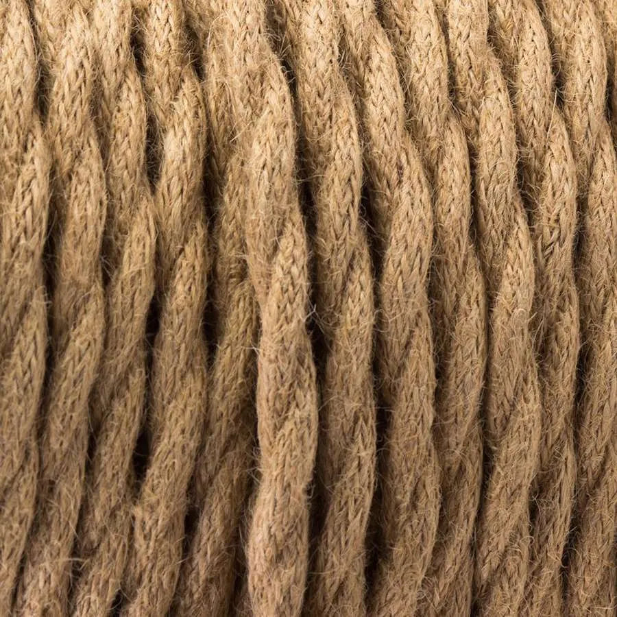 18 Gauge 2 Conductor Twisted Cloth Covered Wire Braided Light Cord
