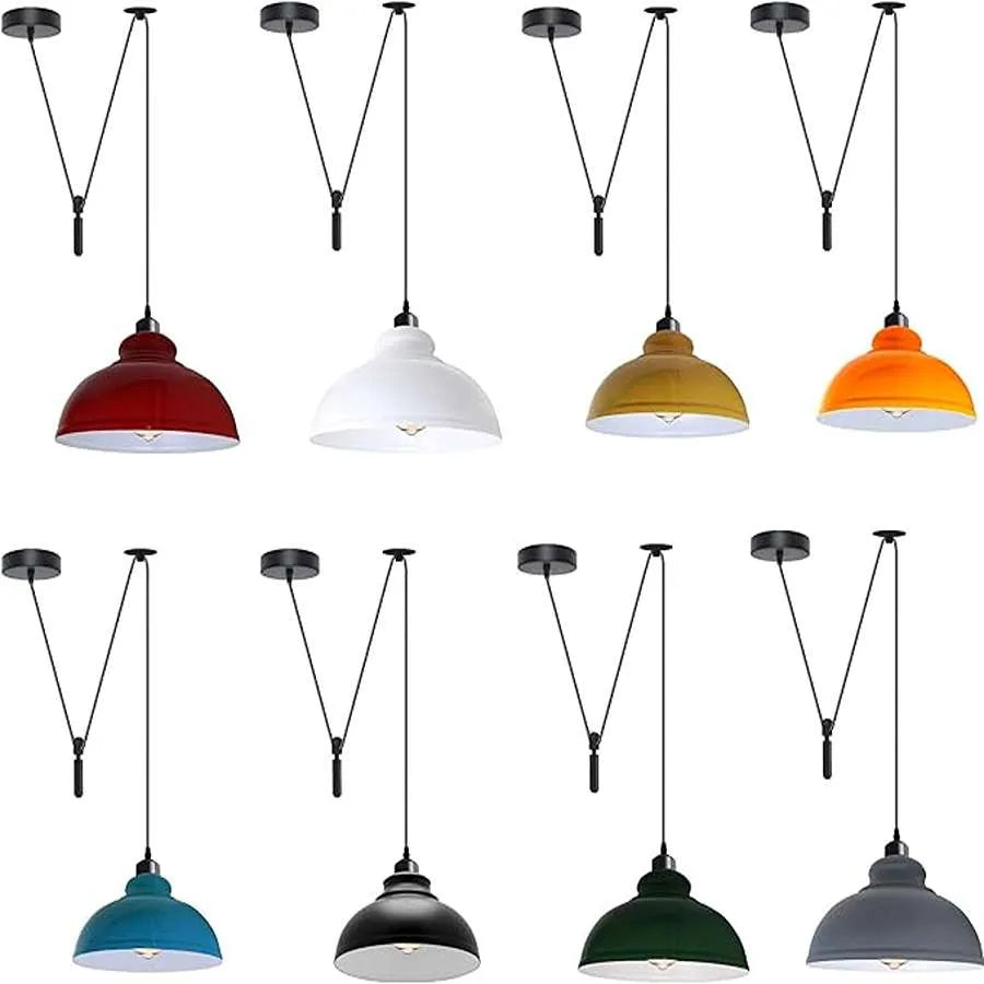 Vintage Single Head Curvy Shade Pendant Light