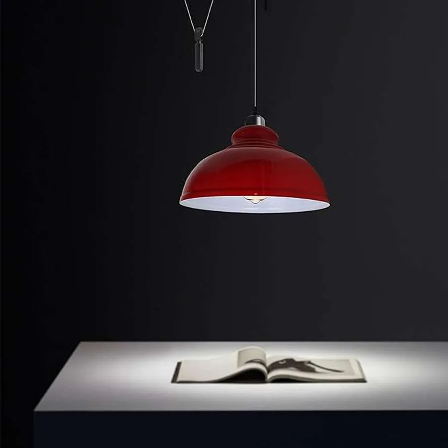 Vintage Single Head Curvy Shade Pendant Light
