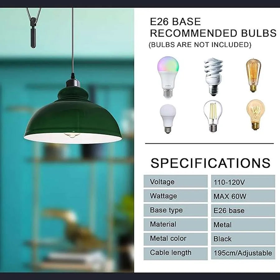 Vintage Single Head Curvy Shade Pendant Light
