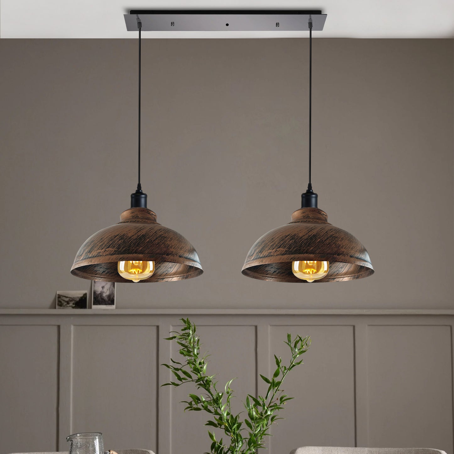 Vintage Retro 2-Way Dome Shape Pendant - Application image
