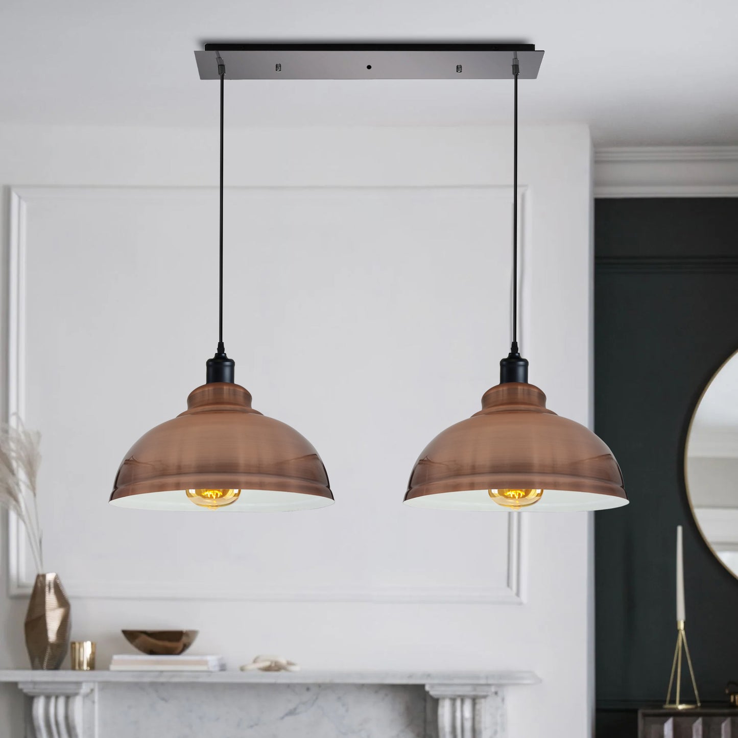 Vintage Retro 2-Way Dome Shape Pendant - Application image