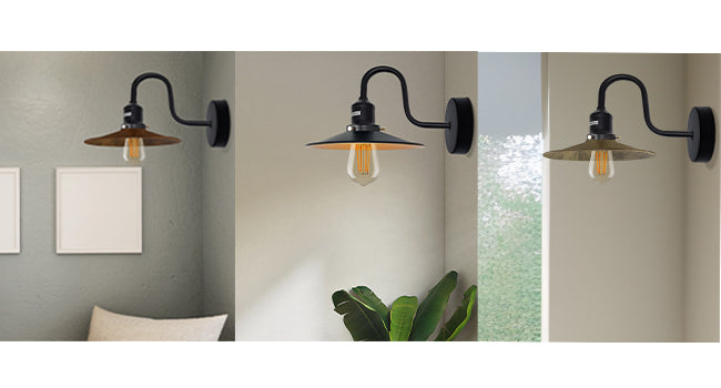 Swan neck indoor wall lights for bed room. JPG