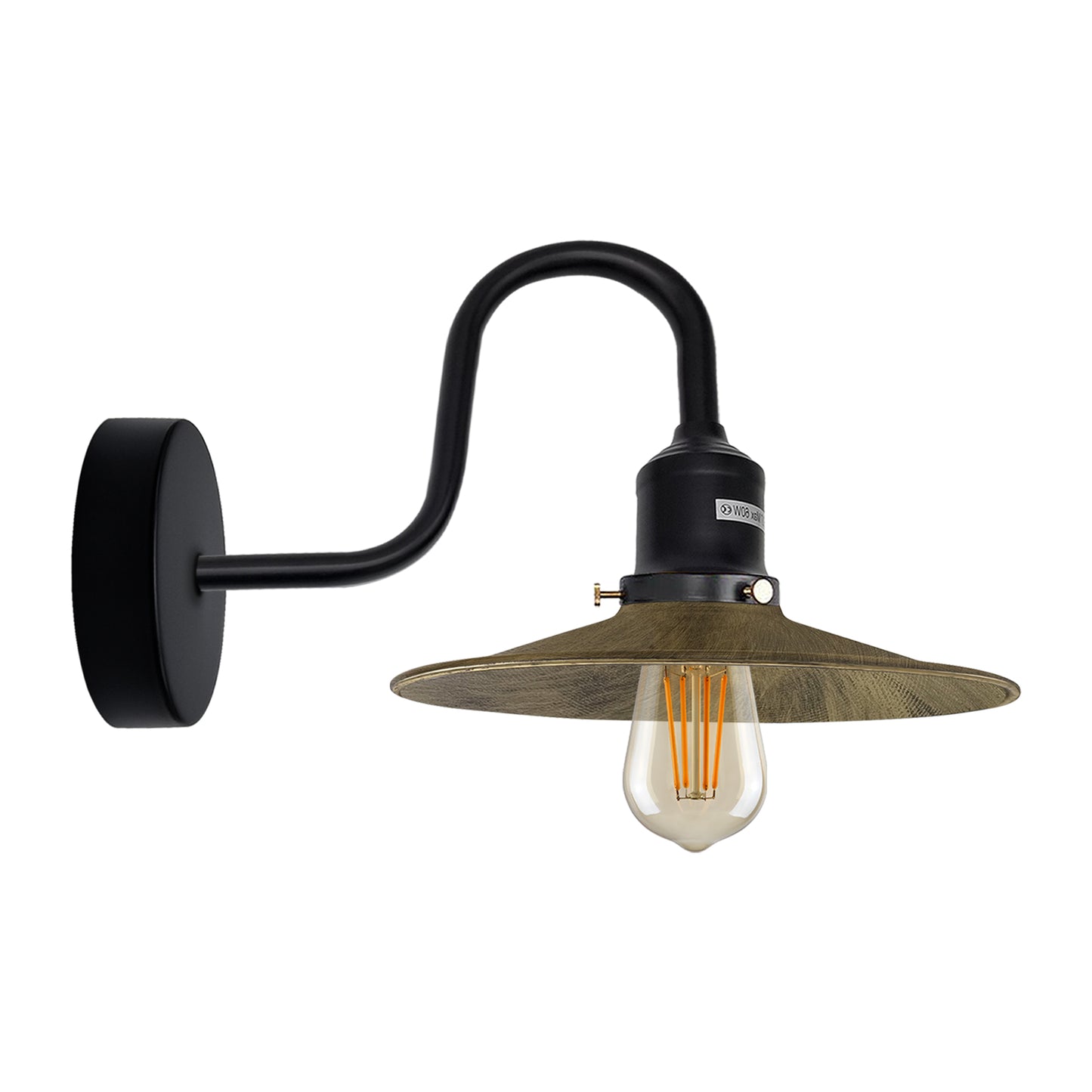 Brushed brass Swan neck indoor wall lights.JPG