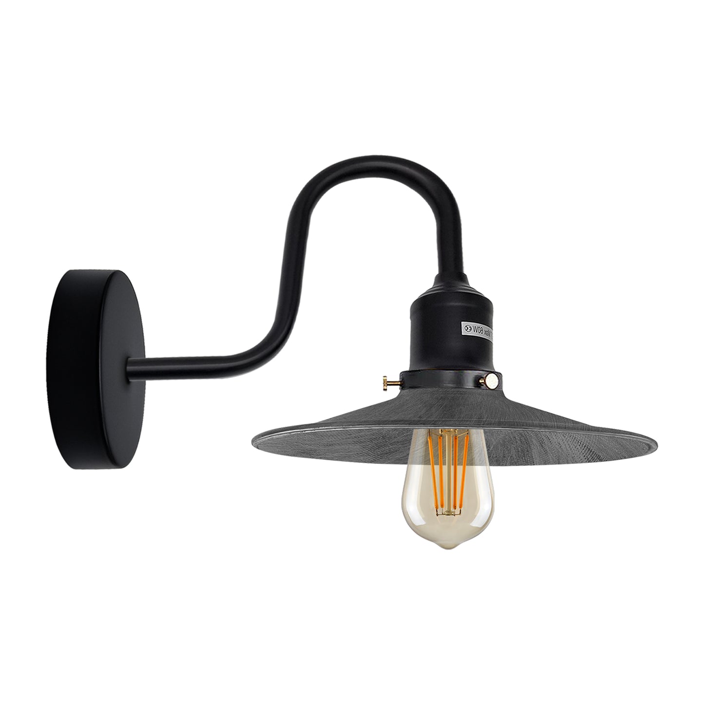 Brushed silver Swan neck indoor wall lights.JPG
