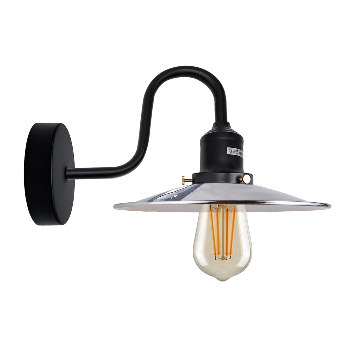 Chrome Swan neck indoor wall lights.JPG