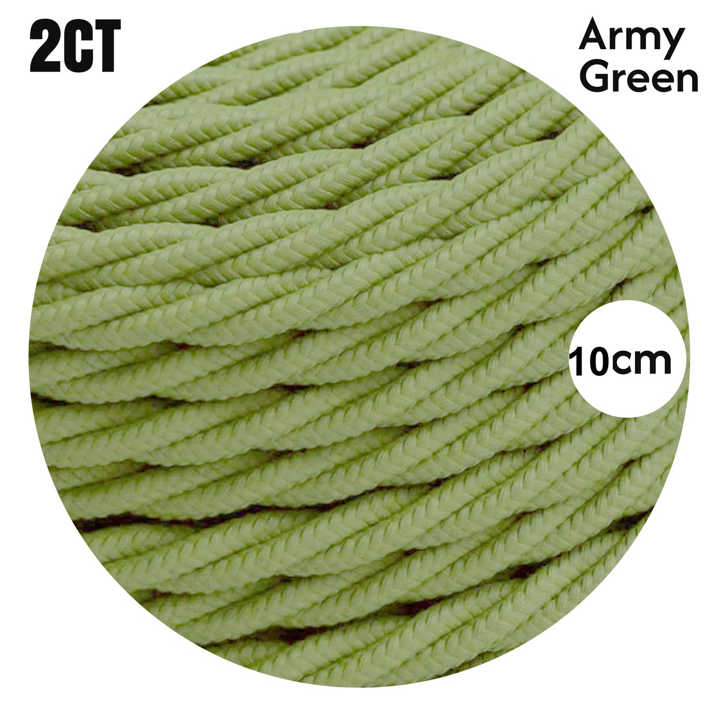 2 Core Twisted Italian Braided Cable, Electrical Fabric Flexible~2080
