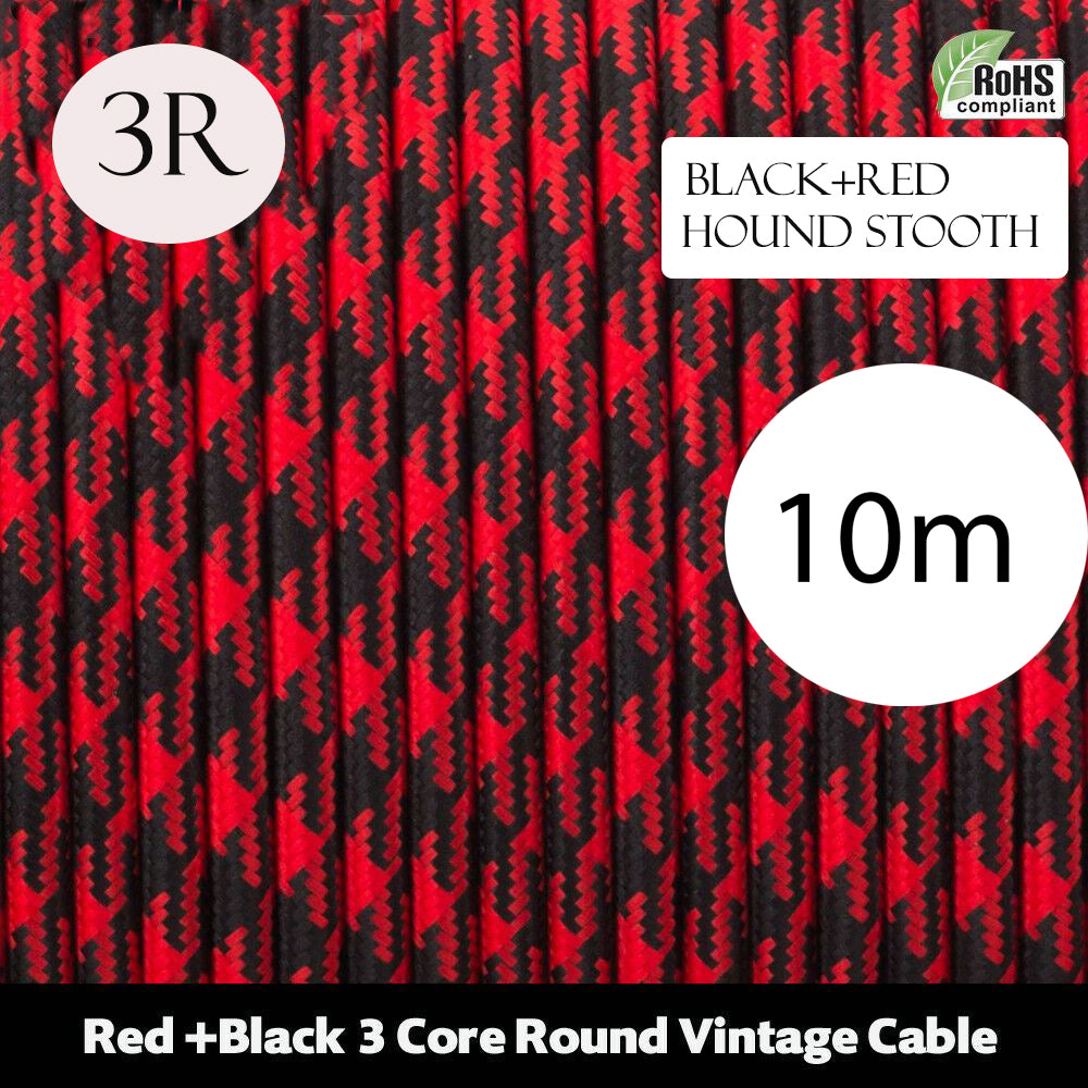 Vintage 3 core Electric round cable