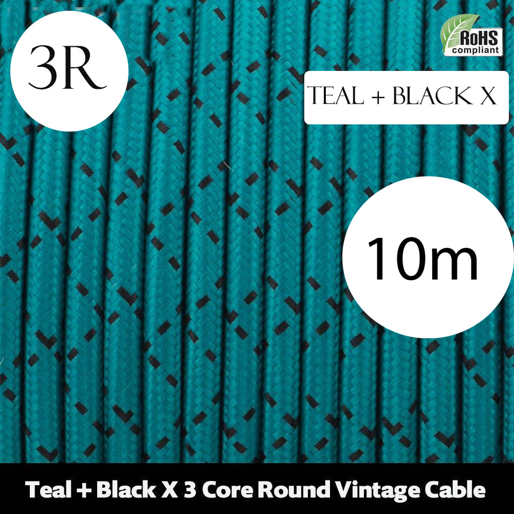 Vintage 3 core Electric round cable