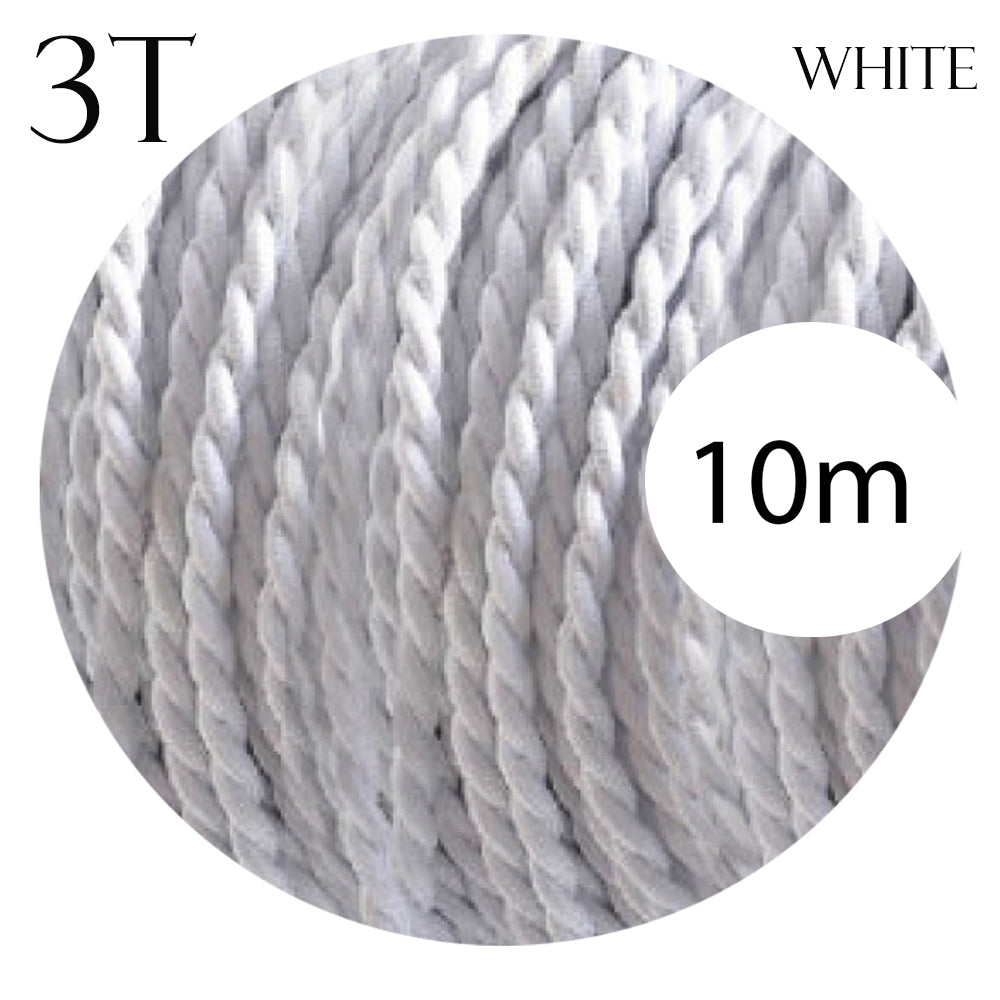 3 Core Twised Flex Fabric White