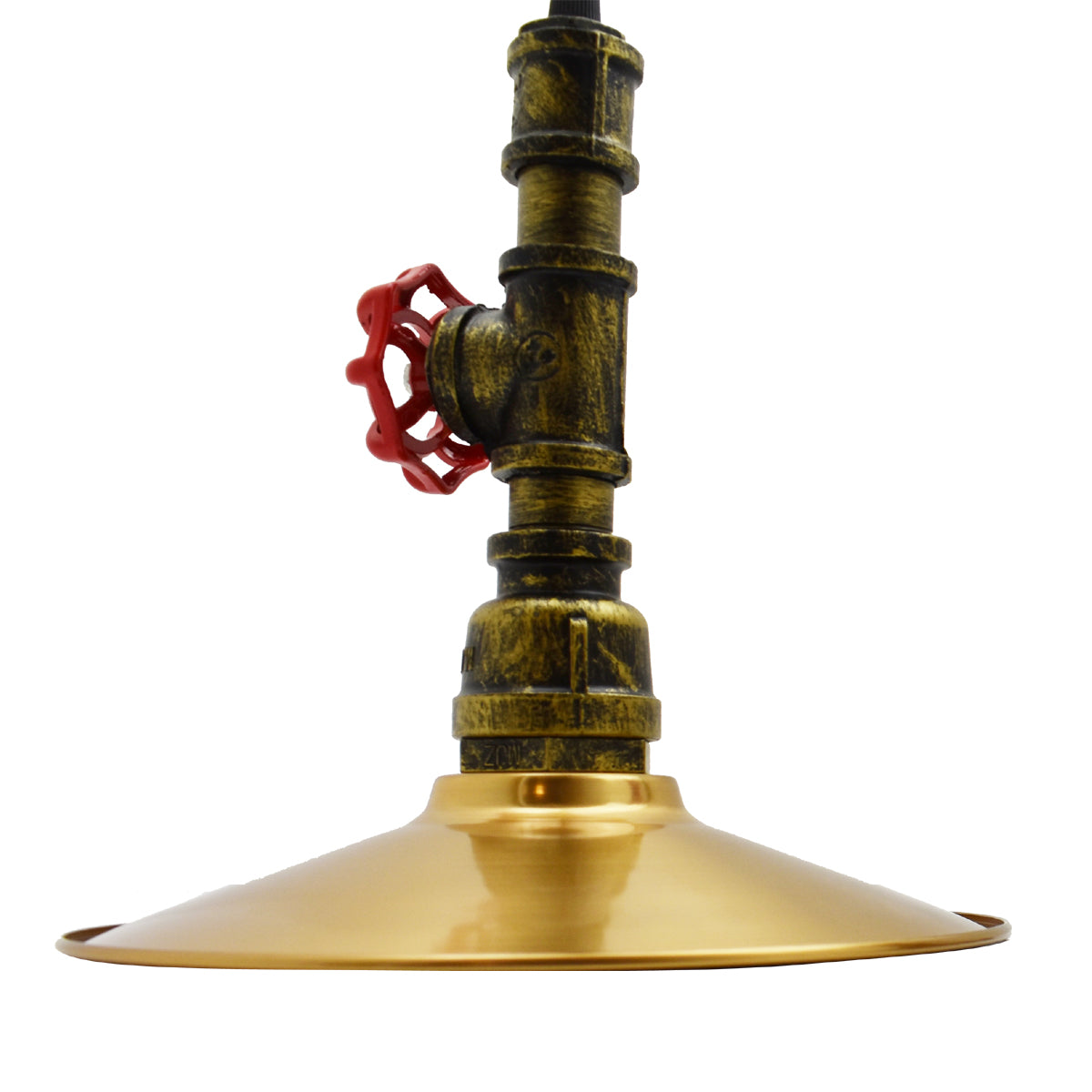 Vintage Single Head Metal Plate Shade Steampunk Pipe Lighting