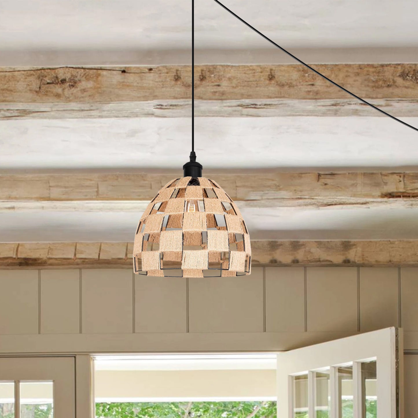 Vintage Industrial Plug-in Pendant Hanging lampshade