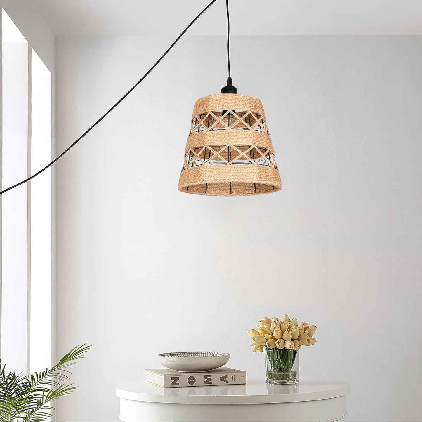 Vintage Industrial Plug-in Pendant Hanging lampshade