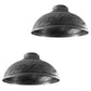 	2 Pack Modern Industrial Easy Fit Gray Curvy Lamp Shade Metal Light Shade For Wall Lamp And Table Lamp Hanging Pendant With Free Reducer Plate E27 For Pub Cafe Restaurants.