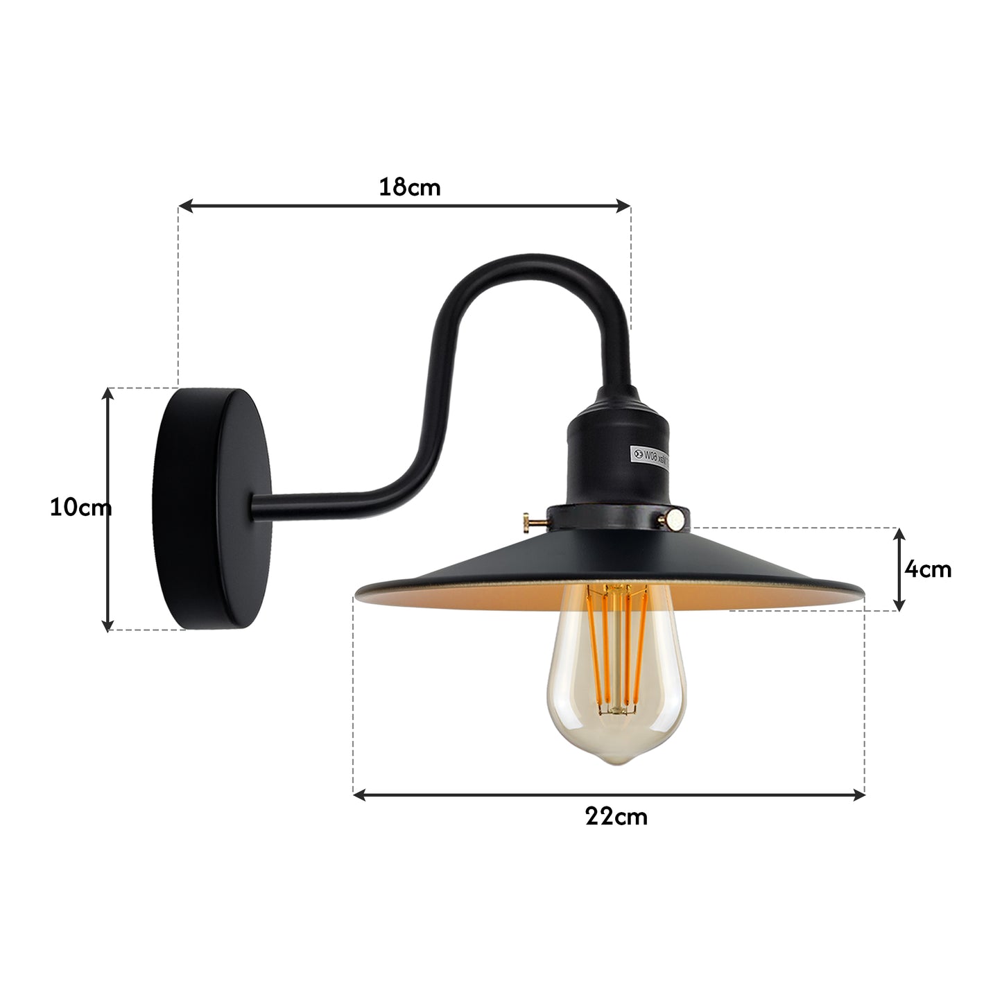 Black Swan neck indoor wall lights.JPG