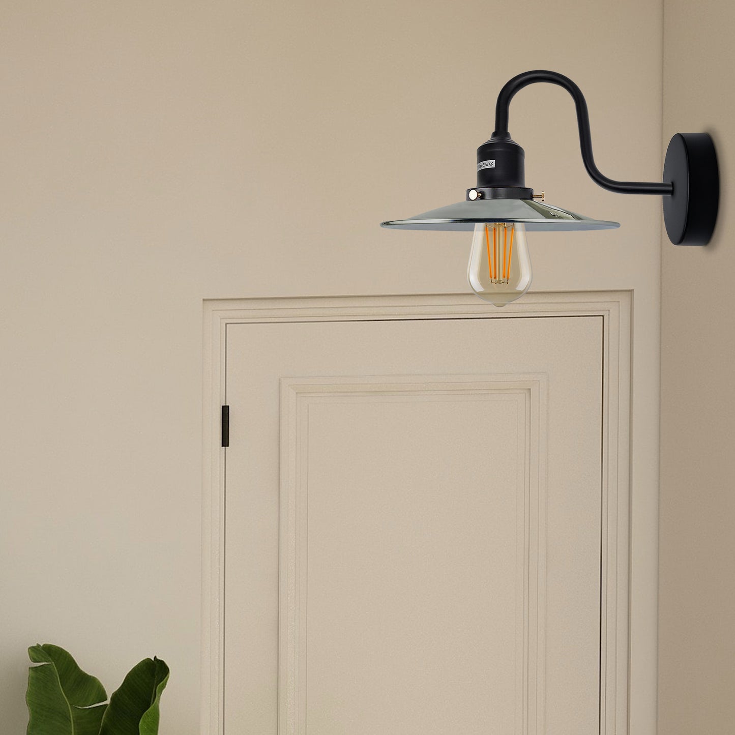 Chrome Swan neck indoor wall lights.JPG
