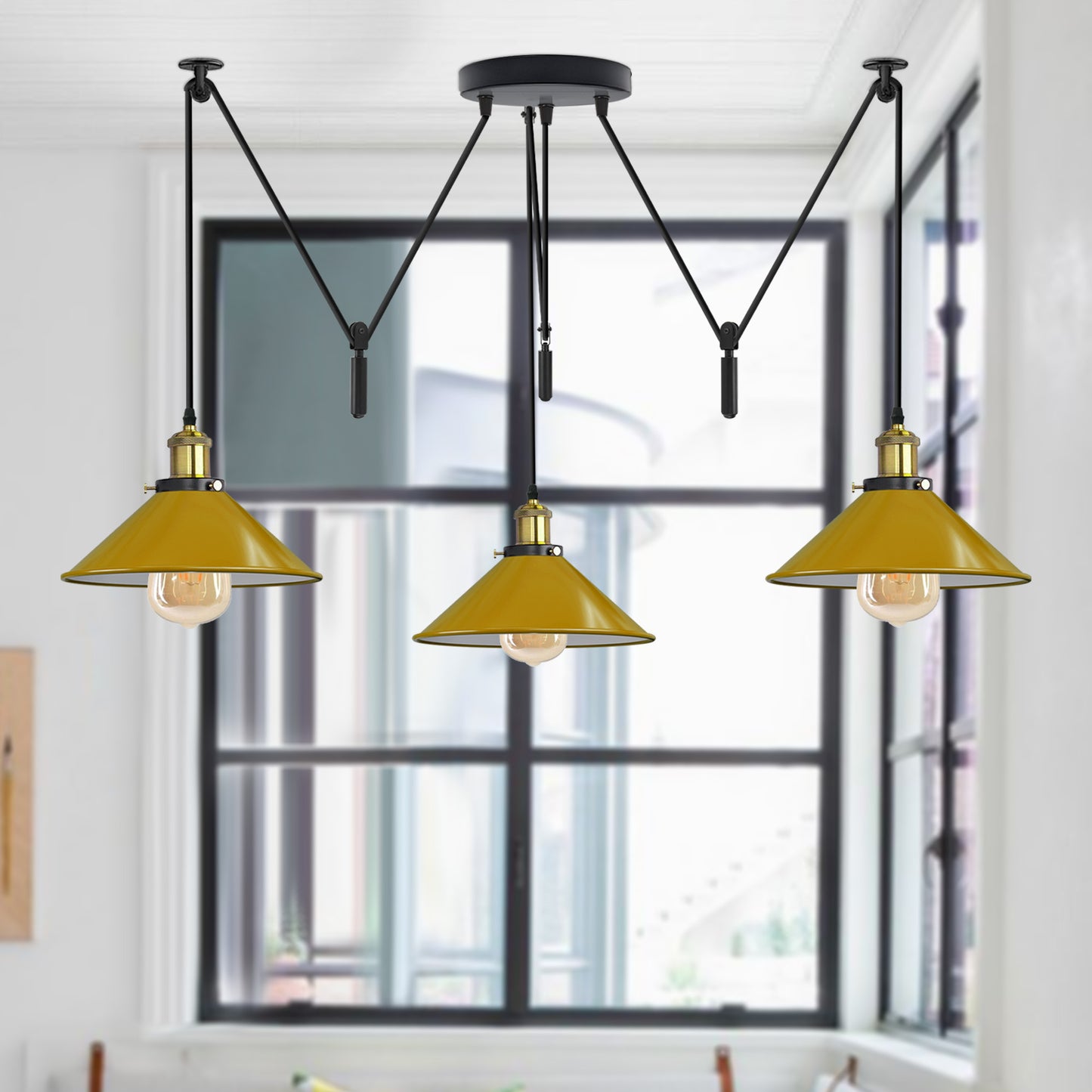 hanging pendant light kitchen - Application image