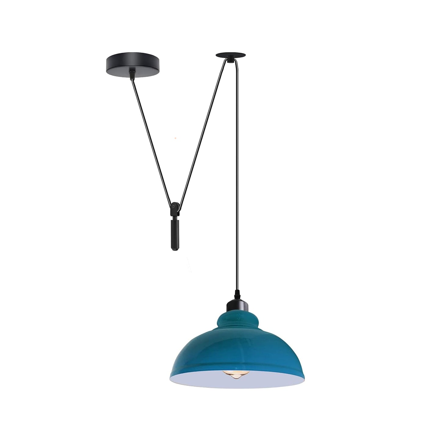 Vintage Single Head Curvy Shade Pendant Light