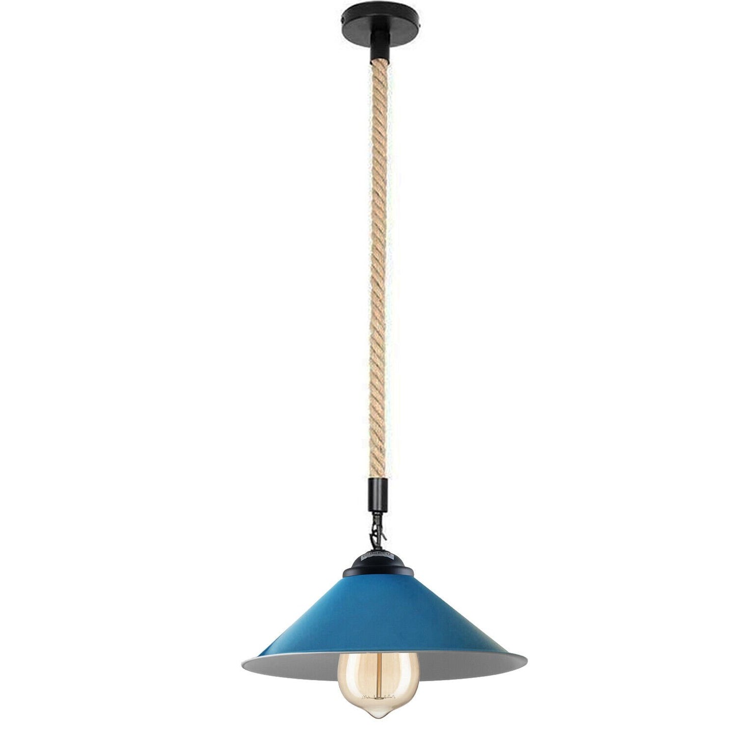 Hemp rope pendant light