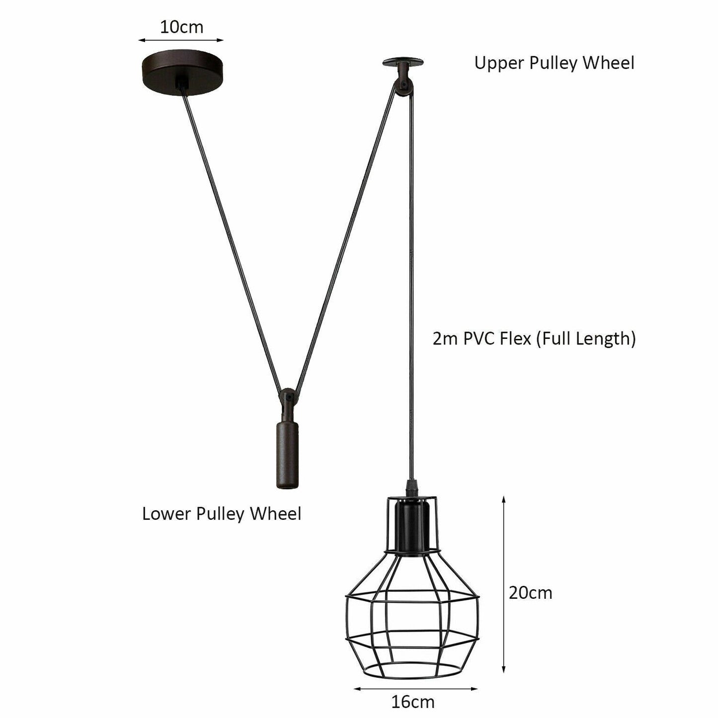 Vintage Industrial Metal Spider Pendant Light