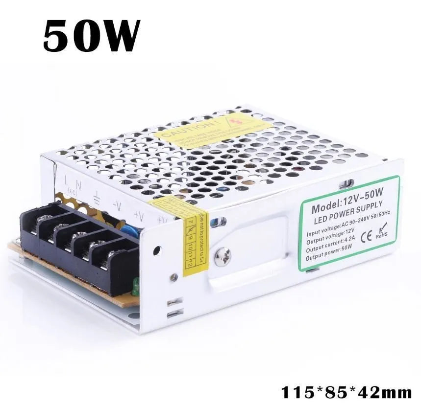 IP20 Transformer 12V LED 50W Transformer Metal Driver AC/DC Power Supply ~ 2162