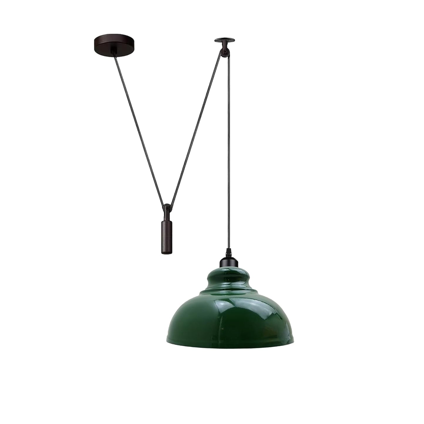 Vintage Single Head Curvy Shade Pendant Light
