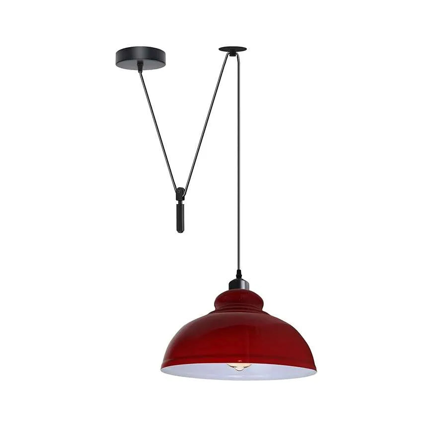 Vintage Single Head Curvy Shade Pendant Light
