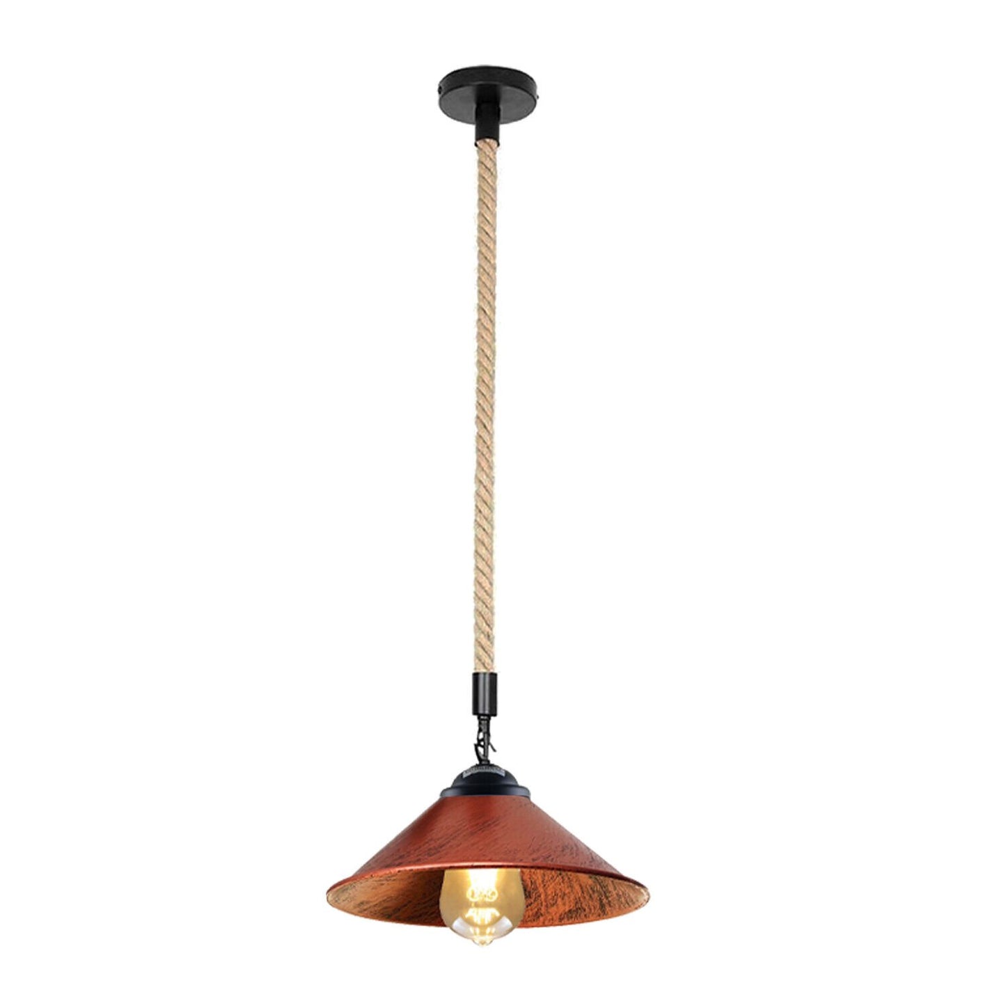 Industrial Metal Lampshade with light bulb